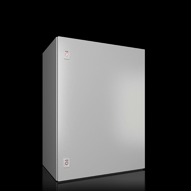 AX 紧装式箱体，600x800x400，碳钢， 安装板，单开门，两凸轮锁