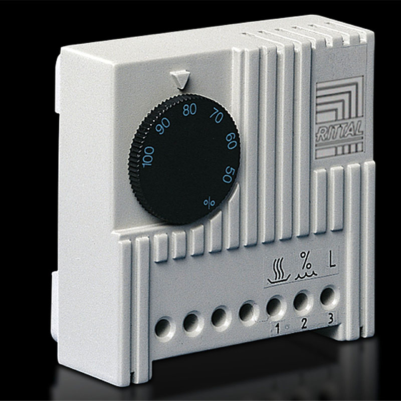 SK 3118000 湿度控制器, 24-250 V, 1~, 24-48 V (直流), 颜色 RAL 7035, 宽x高x深: 71 x 71 x 33,5 mm