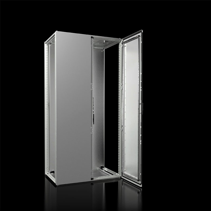 VX 8006000 并柜系统，宽高深：1000x2000x600 mm，钢板，带安装板，前双门