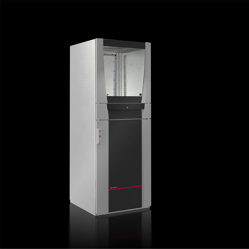 PC 5366050 PC enclosure system, WHD: 600x1600x636 mm, Sheet steel, with glazed door at the top, folding keyboard, component shelf