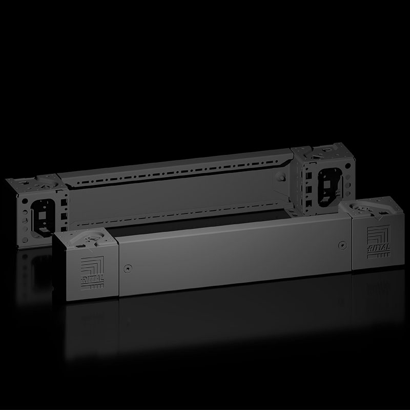 VX 8660002 底座角连接件，配备底座护板，前部和后部，高：100 mm，适用的宽度：600 mm，钢板