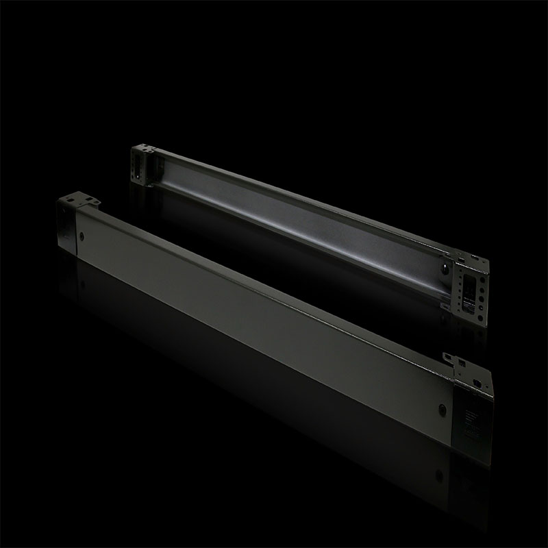 TS 8601200 后部底座组件，高度100 mm，用于机柜宽度：1200 mm，RAL 7022，钢板