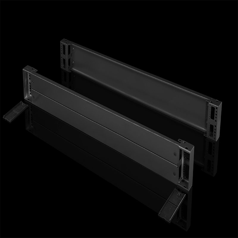 TS 8602200 前部和后部底座组件，高度200 mm，用于机柜宽度：1200 mm, RAL 7022，钢板