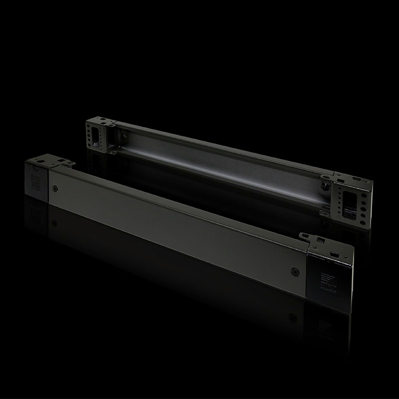 TS 8601800  后部底座组件，高度100 mm，用于机柜宽度：800 mm, RAL 7022，钢板